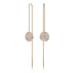 Swarovski Dolgi sijoči bronasti uhani Meteora 5689427