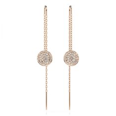 Swarovski Dolgi sijoči bronasti uhani Meteora 5689427