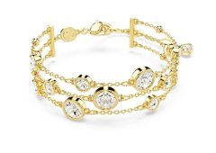 Swarovski Modna pozlačena zapestnica s kristali Imber 5680095