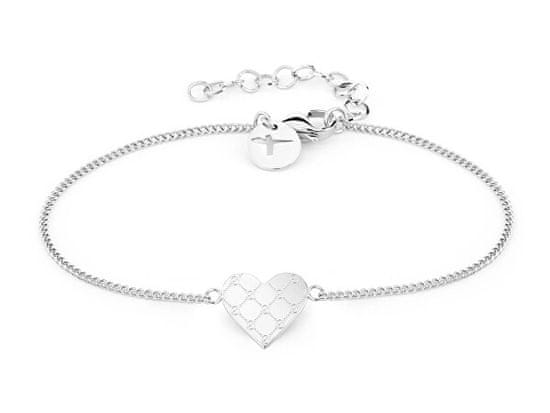 Tamaris Jeklena zapestnica Decent Logomania Heart TJ-0528-B-20