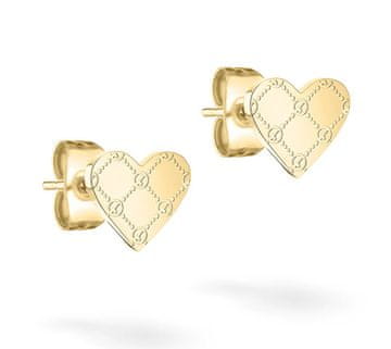 Tamaris Logomania Srce pozlačeni jekleni uhani TJ-0532-E-08