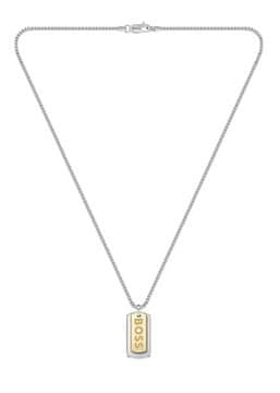 Hugo Boss Moška dvobarvna ogrlica Dog tags Devon 1580576