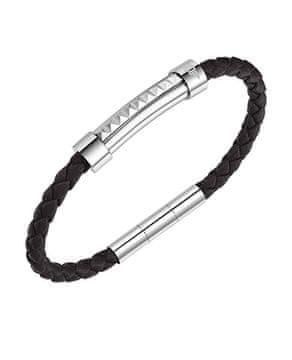 Police Temno rjava usnjena zapestnica Rock Rebel PEAGB0001409/10