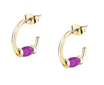 Morellato Decentni pozlačeni obročasti uhani Colori SAXQ10