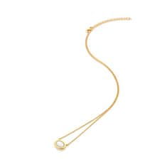 Hot Diamonds Elegantna pozlačena ogrlica z biserom in diamanti Gemstones DN200