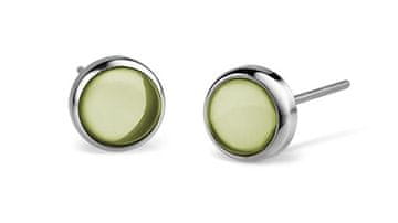 Bering Čudoviti jekleni uhani z zelenimi kristali Arctic Symphony 714-155-05