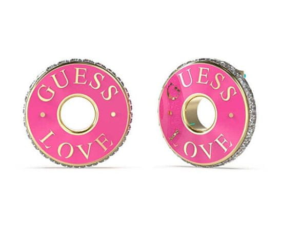 Guess Originalni pozlačeni uhani Love Guess JUBE04084JWYGFCT/U