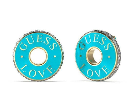 Guess Originalni pozlačeni uhani Love Guess JUBE04084JWYGTQT/U