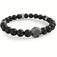 Guess Moška zapestnica s perlicami Racer Tag JUMB04049JWSTBKT/U