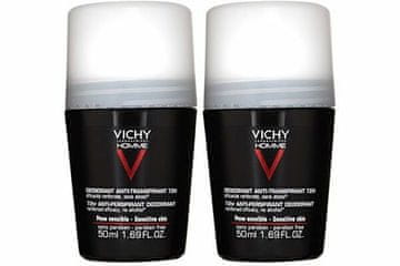 Vichy Set dezodorantnih kroglic za občutljivo kožo Homme 72H (Deodorant Anti-Transpirant) 2 x 50 ml