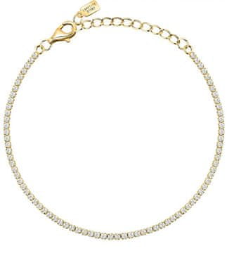 La Petite Story Pozlačena teniška zapestnica s prozornimi cirkoni Silver LPS05AWV34