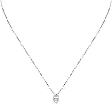 La Petite Story Srebrna ogrlica Dvojno srce s cirkoni Srebro LPS10AWV01