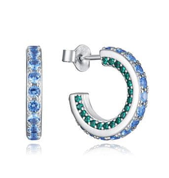 Viceroy Srebrni obročasti uhani s cirkoni Elegant 9127E000-39