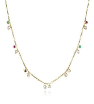 Viceroy Igriva pozlačena ogrlica s cirkoni Trend 9122C100-39