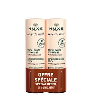 Nuxe Reve de Miel set vlažilnih paličic za ustnice (Lip Moisturizing Stick Duo) 2 x 4 g