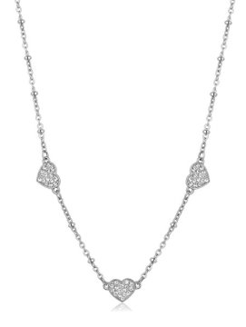 S'Agapõ Aurora SAR38 Sparkling Hearts Steel Love Ogrlica