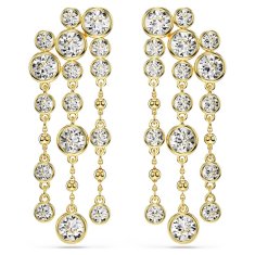 Swarovski Luksuzni pozlačeni dolgi uhani s kristali Imber 5680093