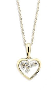 Cutie Jewellery Romantični obesek iz rumenega zlata Z6299-1606-40-10-X-1