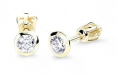Cutie Jewellery Uhani iz rumenega zlata s cirkoni Z8003-30-10-X-1
