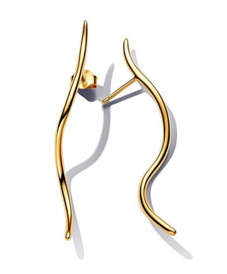 Pandora Elegantni pozlačeni uhani Shine Essence 263287C00
