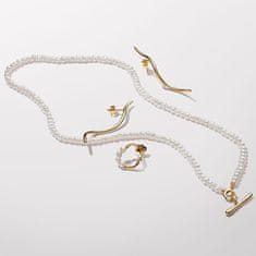 Pandora Elegantni pozlačeni uhani Shine Essence 263287C00