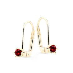 Cutie Diamonds Čudoviti viseči uhani z rubinami iz rumenega zlata DZ8012-55-RU-X-1