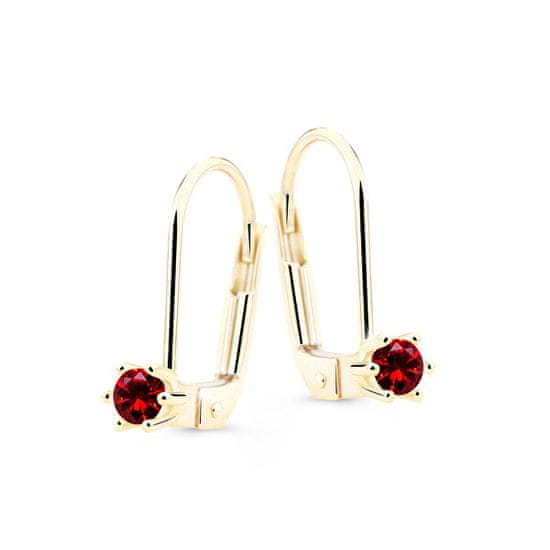 Cutie Diamonds Čudoviti viseči uhani z rubinami iz rumenega zlata DZ8012-55-RU-X-1