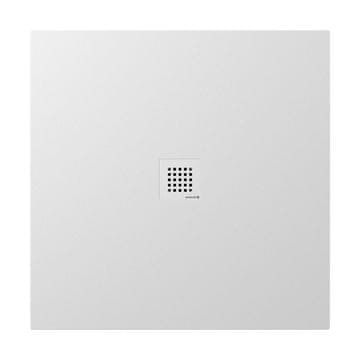 POLYSAN Trenca Prilagodljiva Spršna Kad iz Litega Marmorja, 90x90cm Mat Bela