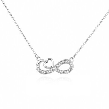 Romantična srebrna ogrlica Infinity Love AGS1573/47