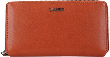 Lagen Ženska usnjena denarnica LG-7654 COGNAC