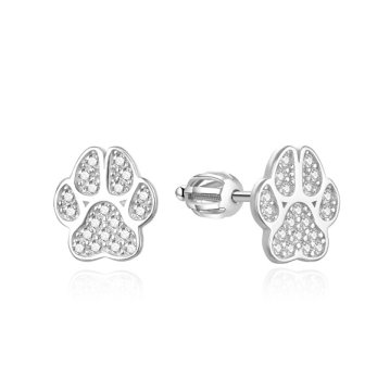 Srebrni uhani Paw AGUP3548S
