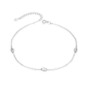 Srebrna verižica za noge z okraski AGN51/27