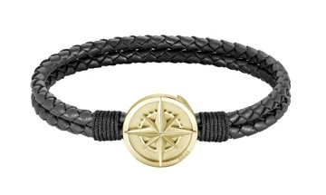Hugo Boss Modna usnjena črna zapestnica 1580491