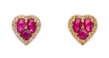 Oliver Weber Originalni pozlačeni uhani Srce 23174G