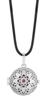 MummyBell Decentna ogrlica z vijoličnim nosečniškim zvončkom Flower