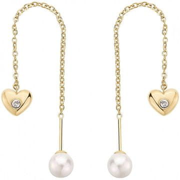 Brosway Romantični uhani z biserno verižico Shell Chakra BHKE187