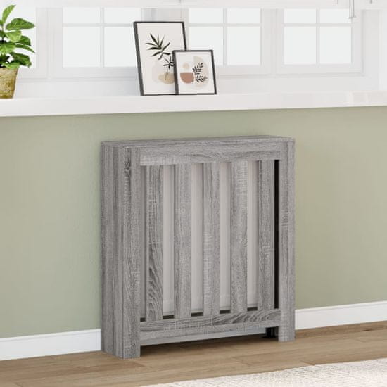 shumee Pokrov za radiator siv sonoma 78x20x82 cm inženirski les
