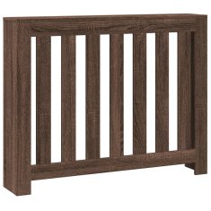 Vidaxl Pokrov za radiator rjav hrast 104x20x82 cm inženirski les
