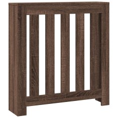 Vidaxl Pokrov za radiator rjav hrast 78x20x82 cm inženirski les