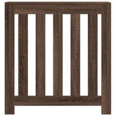 Vidaxl Pokrov za radiator rjav hrast 78x20x82 cm inženirski les