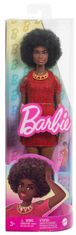 Mattel Barbie Fashionistas model #221, črni lasje, rdeča mini obleka, dodatki, 65. obletnica FBR37