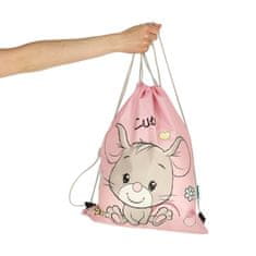 WOWO Otroška torba za telovadne čevlje mouse pink