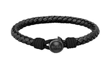 Hugo Boss Modna črna usnjena zapestnica Classic 1580468M