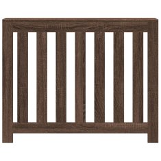 Vidaxl Pokrov za radiator rjav hrast 104x20x82 cm inženirski les