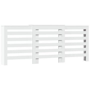 Vidaxl Pokrov za radiator bel 205x21,5x83,5 cm inženirski les