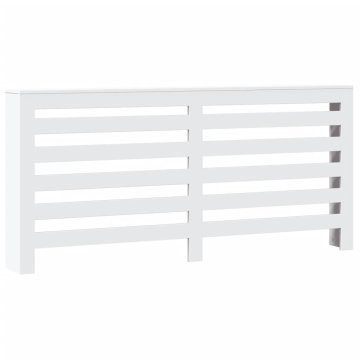Vidaxl Pokrov za radiator bel 175x20x82 cm inženirski les