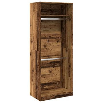 Vidaxl Garderobna omara starinski les 80x50x200 cm inženirski les