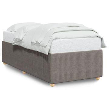 Vidaxl posteljni okvir brez vzmetnice Taupe 90x200cm Tkanina