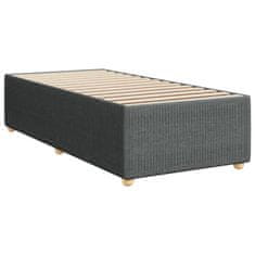 Vidaxl Box spring postelja z vzmetnico temno siva 80x200 cm blago