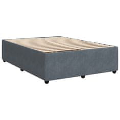 Vidaxl Box spring postelja z vzmetnico temno siva 160x200 cm žamet